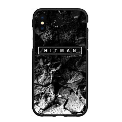 Чехол iPhone XS Max матовый Hitman black graphite, цвет: 3D-черный