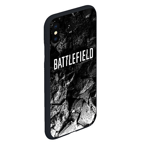 Чехол iPhone XS Max матовый Battlefield black graphite / 3D-Черный – фото 2
