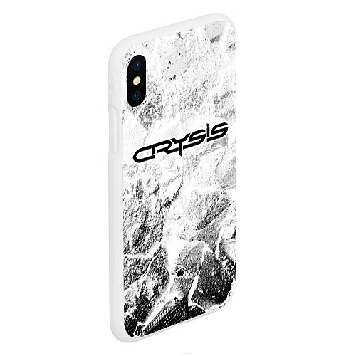 Чехол iPhone XS Max матовый Crysis white graphite / 3D-Белый – фото 2