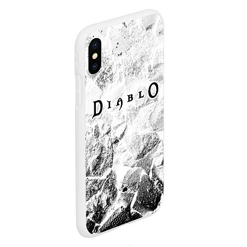 Чехол iPhone XS Max матовый Diablo white graphite / 3D-Белый – фото 2