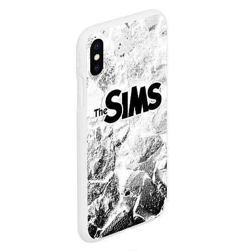 Чехол iPhone XS Max матовый The Sims white graphite / 3D-Белый – фото 2