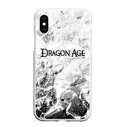 Чехол iPhone XS Max матовый Dragon Age white graphite, цвет: 3D-белый