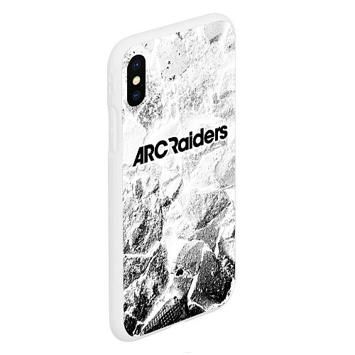 Чехол iPhone XS Max матовый ARC Raiders white graphite / 3D-Белый – фото 2