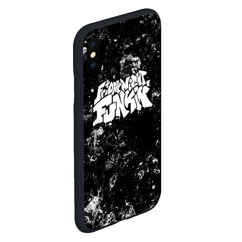 Чехол iPhone XS Max матовый Friday Night Funkin black ice / 3D-Черный – фото 2