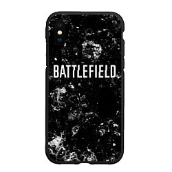 Чехол iPhone XS Max матовый Battlefield black ice, цвет: 3D-черный