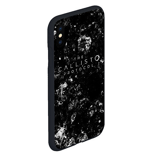 Чехол iPhone XS Max матовый The Callisto Protocol black ice / 3D-Черный – фото 2