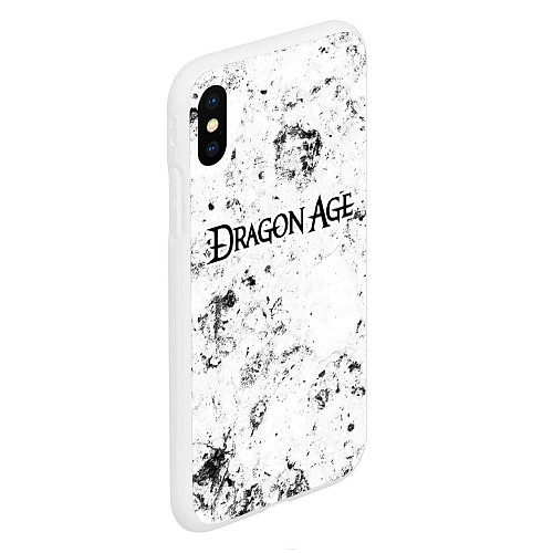 Чехол iPhone XS Max матовый Dragon Age dirty ice / 3D-Белый – фото 2