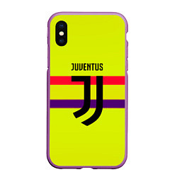 Чехол iPhone XS Max матовый Juventus sport line, цвет: 3D-фиолетовый