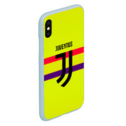 Чехол iPhone XS Max матовый Juventus sport line, цвет: 3D-голубой — фото 2