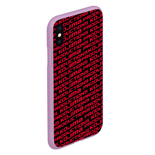 Чехол iPhone XS Max матовый Kojima pattern game / 3D-Сиреневый – фото 2