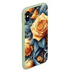 Чехол iPhone XS Max матовый Композиция из всякой всячины с розой - нейросеть, цвет: 3D-салатовый — фото 2