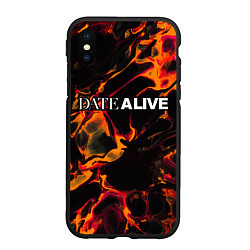 Чехол iPhone XS Max матовый Date A Live red lava, цвет: 3D-черный