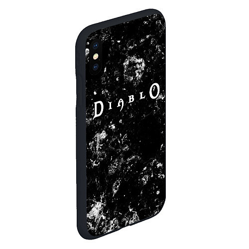 Чехол iPhone XS Max матовый Diablo black ice / 3D-Черный – фото 2