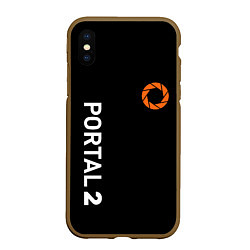 Чехол iPhone XS Max матовый Portal logo brend, цвет: 3D-коричневый