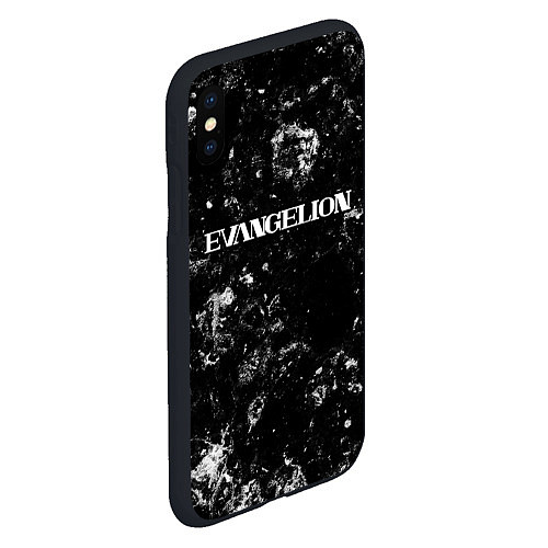 Чехол iPhone XS Max матовый Evangelion black ice / 3D-Черный – фото 2