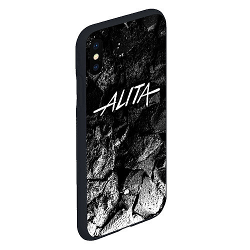 Чехол iPhone XS Max матовый Alita black graphite / 3D-Черный – фото 2