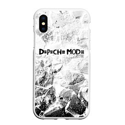 Чехол iPhone XS Max матовый Depeche Mode white graphite, цвет: 3D-белый