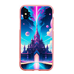 Чехол iPhone XS Max матовый Сказочный город - пейзаж, цвет: 3D-баблгам