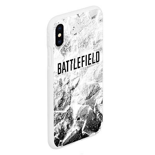 Чехол iPhone XS Max матовый Battlefield white graphite / 3D-Белый – фото 2
