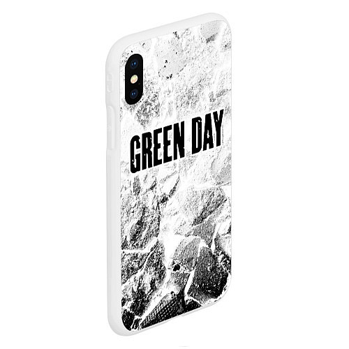 Чехол iPhone XS Max матовый Green Day white graphite / 3D-Белый – фото 2