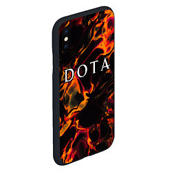 Чехол iPhone XS Max матовый Dota red lava, цвет: 3D-черный — фото 2