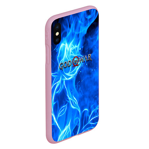 Чехол iPhone XS Max матовый God of war neon flower / 3D-Розовый – фото 2