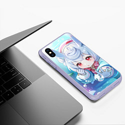 Чехол iPhone XS Max матовый Genshin Impact Сиджвин, цвет: 3D-светло-сиреневый — фото 2