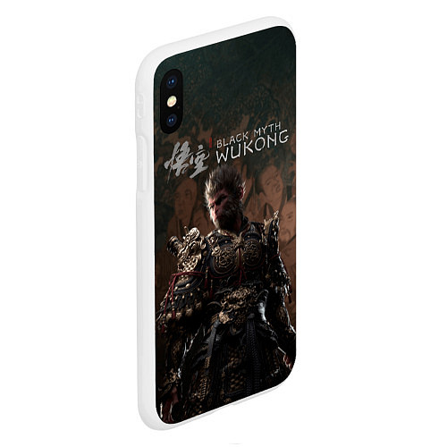 Чехол iPhone XS Max матовый Sun Wukong Black myth wukong / 3D-Белый – фото 2