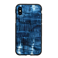 Чехол iPhone XS Max матовый Японская абстракция шибори, цвет: 3D-черный