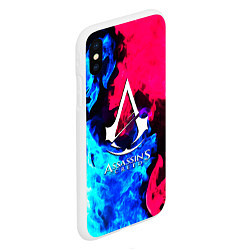 Чехол iPhone XS Max матовый Assassins Creed fight fire, цвет: 3D-белый — фото 2