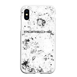 Чехол iPhone XS Max матовый Porsche dirty ice, цвет: 3D-белый