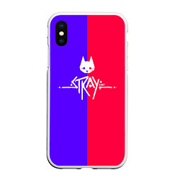Чехол iPhone XS Max матовый Stray cat games, цвет: 3D-белый