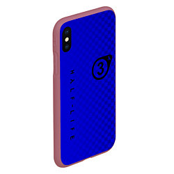 Чехол iPhone XS Max матовый Half life 3 logo games, цвет: 3D-малиновый — фото 2