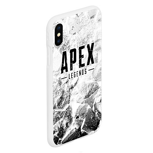 Чехол iPhone XS Max матовый Apex Legends white graphite / 3D-Белый – фото 2