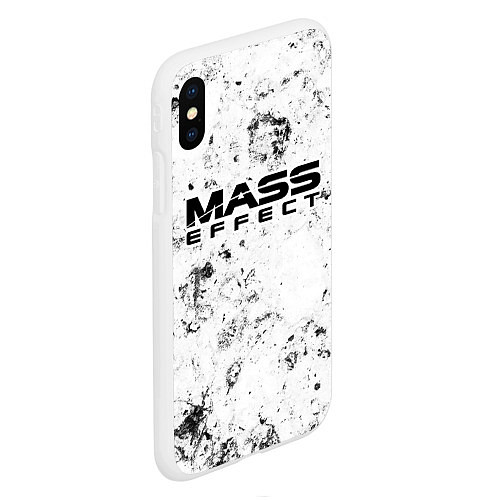 Чехол iPhone XS Max матовый Mass Effect dirty ice / 3D-Белый – фото 2