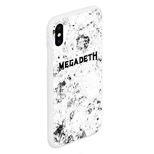 Чехол iPhone XS Max матовый Megadeth dirty ice / 3D-Белый – фото 2