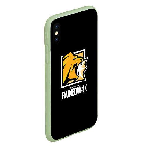 Чехол iPhone XS Max матовый Радуга 6 онлайн гейм / 3D-Салатовый – фото 2
