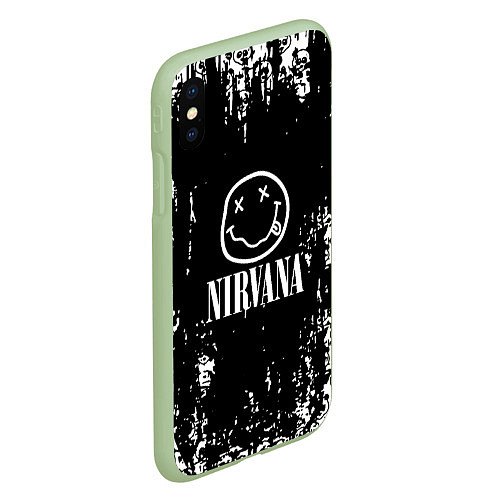 Чехол iPhone XS Max матовый Nirvana teddy / 3D-Салатовый – фото 2