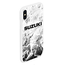 Чехол iPhone XS Max матовый Suzuki white graphite, цвет: 3D-белый — фото 2