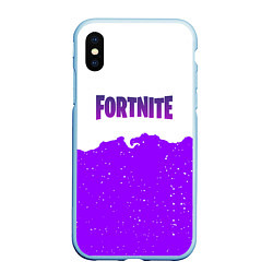 Чехол iPhone XS Max матовый Fortnite game epic games, цвет: 3D-голубой