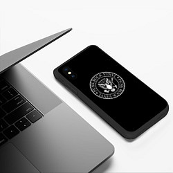 Чехол iPhone XS Max матовый Ramones logo rock, цвет: 3D-черный — фото 2