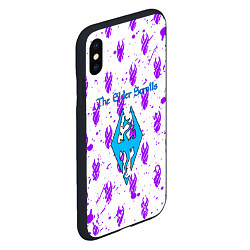 Чехол iPhone XS Max матовый The Elder scrolls pattern game, цвет: 3D-черный — фото 2