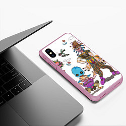 Чехол iPhone XS Max матовый Оинго И Боинго - JoJo спин-офф, цвет: 3D-розовый — фото 2