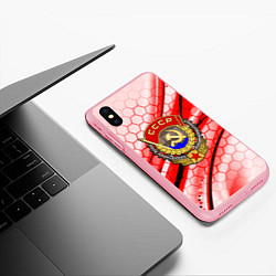 Чехол iPhone XS Max матовый СССР текстура броня, цвет: 3D-баблгам — фото 2