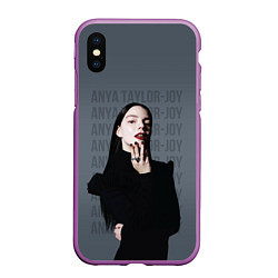 Чехол iPhone XS Max матовый Actress - Anya Taylor Joy, цвет: 3D-фиолетовый