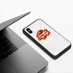 Чехол iPhone XS Max матовый Мамин вкусный пирожок, цвет: 3D-черный — фото 2