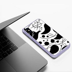 Чехол iPhone XS Max матовый Fashion abstraction - ai art fantasy, цвет: 3D-светло-сиреневый — фото 2