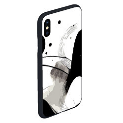 Чехол iPhone XS Max матовый Нейросеть создала пейзаж, цвет: 3D-черный — фото 2