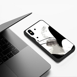 Чехол iPhone XS Max матовый Нейросеть создала пейзаж, цвет: 3D-черный — фото 2