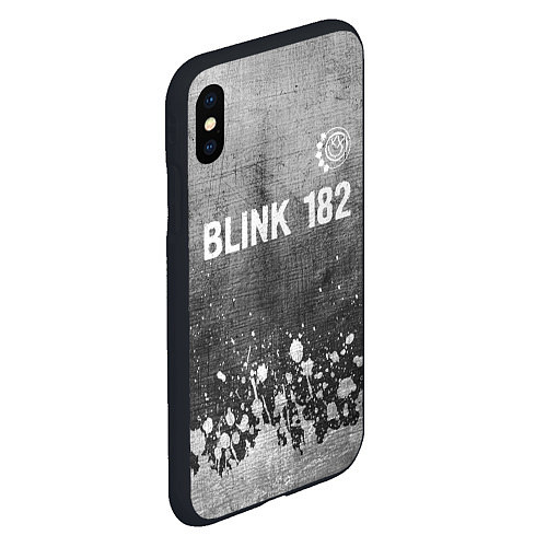 Чехол iPhone XS Max матовый Blink 182 - grey gradient посередине / 3D-Черный – фото 2